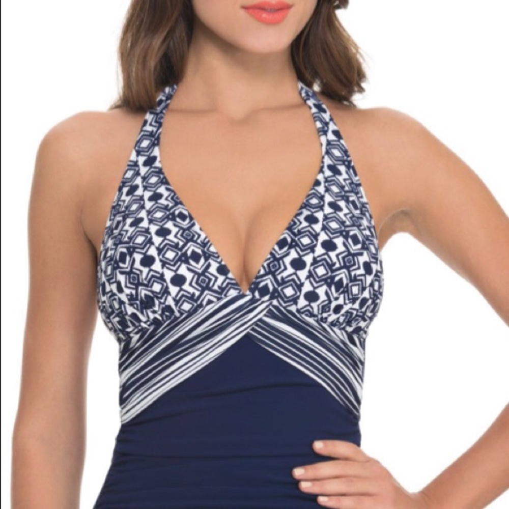Profile by Gottex print Halter tankini